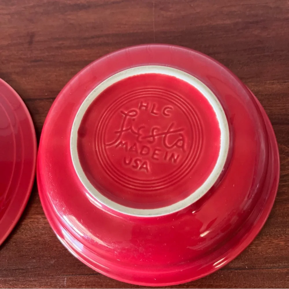 Fiesta  Ware‎ Scarlet Red Plate and soup bowl